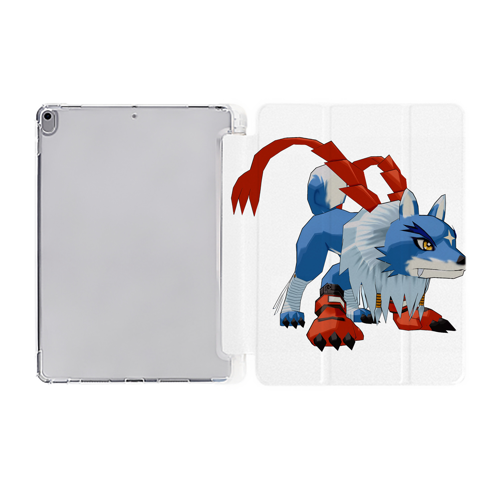 （画像用） Digimon デジタルモンスター/デジモン IPad ケース ペン収納付き 三つ折りスタンド PUレザー×シリコン 対応機種9.5/10.5/10.9インチ